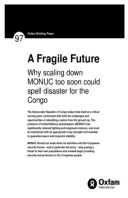 A Fragile Future: Why scaling down MONUC too soon could spell disaster for the Congo