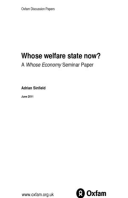 Whose Welfare State Now?