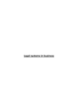 Legal Systems in buisiness