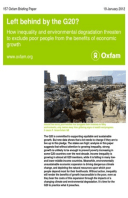Left Behind by the G20? How inequality and environmental degradation threaten to exclude poor people from the benefits of economic growth