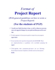 Format for Internship Report