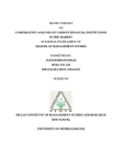 RESEARCH & COMPARISION OF VARIOUS FINANCIAL INSTITUTIONS IN THE MARKET