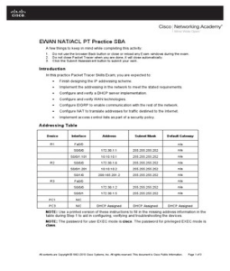 En EWAN PT Practice SBA Instructions