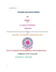 training and development