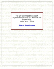 Top 20 Contract Research Organizations (CRO) - Asia-Pacific, Especially India and China