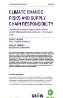 Climate Change Risks and Supply Chain Responsibility: How should companies respond when extreme weather affects small-scale producers in their supply chain?