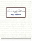 2012 Deep Research Report on Global and China Solar SIC Powder Industry